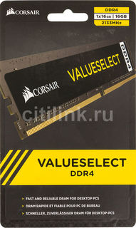 Модуль памяти CORSAIR CMV16GX4M1A2133C15 DDR4 - 16Гб 2133, DIMM, Ret