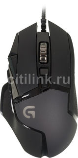 Мышь LOGITECH G502 RGB оптическая проводная USB, черный [910-004617]