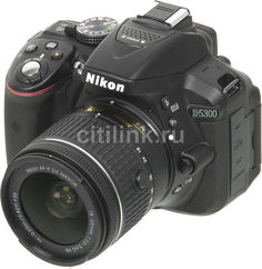Зеркальный фотоаппарат NIKON D5300 kit ( AF-P 18-55mm f/3.5-5.6VR), черный
