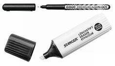 Маркер для CD/DVD Stanger 710003 (толщина линии 0,5мм) черный +стиратель блистер