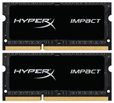 Модуль памяти KINGSTON HyperX Impact HX318LS11IBK2/16 DDR3L - 2x 8Гб 1866, SO-DIMM, Ret