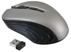 Мышь OKLICK 545MW оптическая беспроводная USB, черный и серый [tm-5500 grey]
