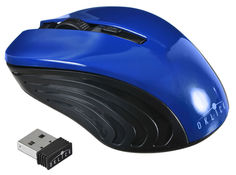 Мышь OKLICK 545MW оптическая беспроводная USB, черный и синий [tm-5500 blue]