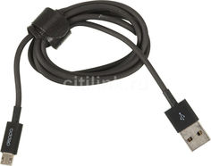 Кабель DEPPA microUSB - USB 2.0, 1.2м, черный [72211]