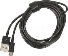 Кабель DEPPA microUSB - USB 2.0, 2.0м, черный [72213]