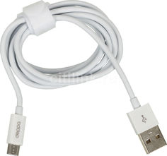 Кабель DEPPA microUSB - USB 2.0, 1.2м, белый [72167]