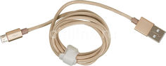 Кабель DEPPA Alum, microUSB - USB 2.0, 1.2м, золотистый [72191]
