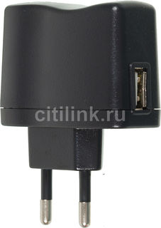 Сетевое зарядное устройство BURO XCJ-021-1A, USB, 1A, черный