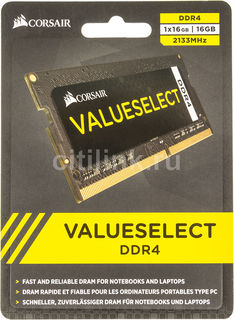 Модуль памяти CORSAIR CMSO16GX4M1A2133C15 DDR4 - 16Гб 2133, SO-DIMM, Ret