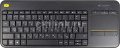 Клавиатура LOGITECH K400 Plus, USB, Радиоканал, черный [920-007147]
