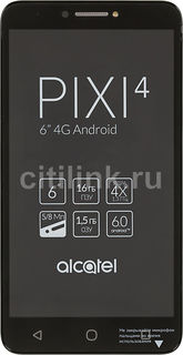 Смартфон ALCATEL Pixi 4(6) 9001D, черный