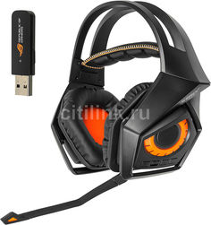 Наушники с микрофоном ASUS ROG Strix Wireless, мониторы, радио, черный [90yh00s1-b3ua00]
