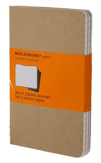 Блокнот Moleskine CAHIER JOURNAL POCKET 90x140мм обложка картон 64стр. линейка бежевый (3шт) [qp411]