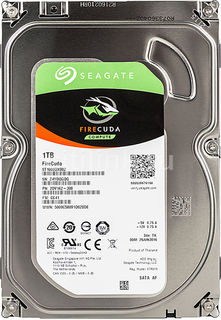 Жесткий диск SEAGATE Firecuda ST1000DX002, 1Тб, гибридный HDD/SSD, SATA III, 3.5&quot;