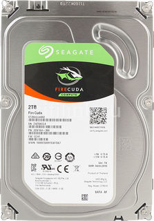 Жесткий диск SEAGATE Firecuda ST2000DX002, 2Тб, гибридный HDD/SSD, SATA III, 3.5&quot;