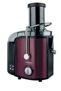 Соковыжималка SCARLETT SC-JE50S30, центробежная, вишневый и черный [sc - je50s30]