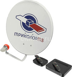 Комплект спутникового телевидения ТРИКОЛОР GS E501 + GS C5911 &quot;Европа&quot; (комплект на 2 ТВ) черный