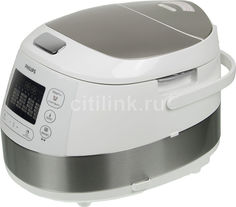 Мультиварка PHILIPS HD4734/03, 980Вт, белый/серебристый