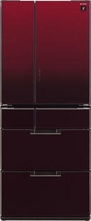 Холодильник SHARP SJ-GF60AR, четырехкамерный, черный рубин