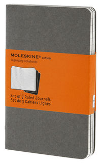 Блокнот Moleskine CAHIER JOURNAL POCKET 90x140мм обложка картон 64стр. линейка серый (3шт) [ch311]