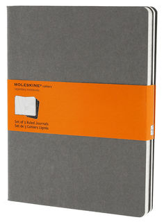 Блокнот Moleskine CAHIER JOURNAL XLarge 190х250мм обложка картон 120стр. линейка серый (3шт) [ch321]