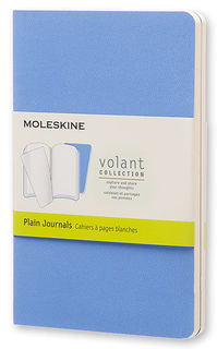 Блокнот Moleskine VOLANT POCKET 90x140мм 80стр. нелинованный мягкая обложка синий/темно-синий (2шт) [qp713b12b11]