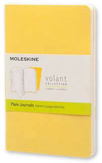 Блокнот Moleskine VOLANT LARGE 130х210мм 96стр. нелинованный мягкая обложка желтый/темно-желтый (2шт [qp723m10m11]