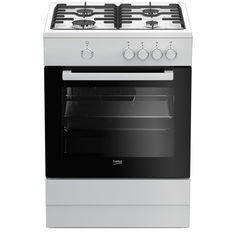 Газовая плита BEKO FSG62000W, газовая духовка, белый