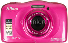 Цифровой фотоаппарат NIKON CoolPix W100, розовый