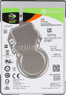 Жесткий диск SEAGATE Firecuda ST2000LX001, 2Тб, гибридный HDD/SSD, SATA III, 2.5&quot;