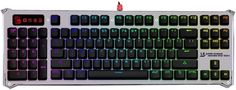 Клавиатура A4 Bloody B845R, USB, c подставкой для запястий, серый + черный