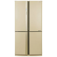 Холодильник SHARP SJ-EX98FBE, трехкамерный, бежевый