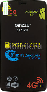Смартфон GINZZU ST6120, серый