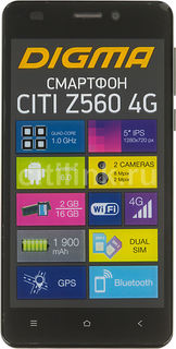 Смартфон DIGMA Z560 4G CITI, черный