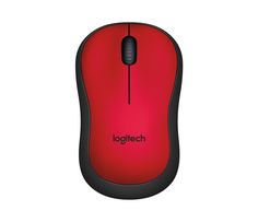 Мышь LOGITECH M220 Silent оптическая беспроводная USB, красный [910-004880]