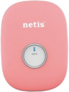 Повторитель беспроводного сигнала NETIS E1+, розовый