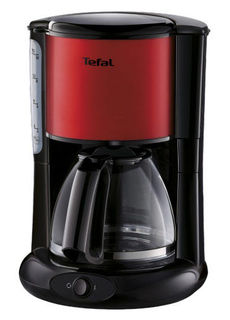 Кофеварка TEFAL CM361E38, капельная, красный [7211002513]