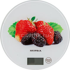Весы кухонные SUPRA BSS-4601, белый/клубника