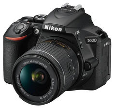 Зеркальный фотоаппарат NIKON D5600 kit ( 18-55 VR AF-P f/3.5-5.6G), черный