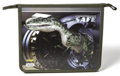 Папка для тетрадей Silwerhof 671703 Динозавр 1 A5 230х195х40мм 1отд. пласт./лам.карт. на молнии