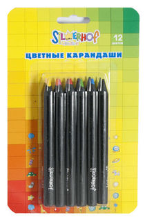 Карандаши цветные Silwerhof 134083-12 Emotions Creative кругл. 12цв. Jumbo короткие блистер