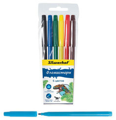 Фломастеры Silwerhof 877065-06 Динозавры 7.8мм 141мм (толщина линии 1мм) Невентилируемый 6цв. пакет