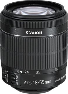 Объектив CANON 18-55mm f/3.5-5.6 EF-S IS STM, Canon EF-S, черный [8114b005]