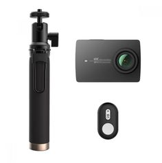 Экшн-камера XIAOMI YI 4K Travel Edition (монопод+пульт), UHD 4K, WiFi, черный
