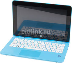 Ноутбук-трансформер HP x360 11-ab011ur, 11.6&quot;, Intel Pentium N3710 1.6ГГц, 4Гб, 500Гб, Intel HD Graphics 405, Windows 10, 1JL48EA, голубой