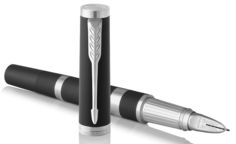 Ручка 5й пишущий узел Parker Ingenuity L F501 (1931463) Black Rubber/Metal CT F черные чернила подар