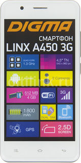 Смартфон DIGMA A450 3G LINX, белый