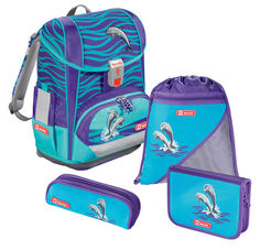 Ранец Step By Step Light2 Happy Dolphins голубой 4 предмета [00138502]