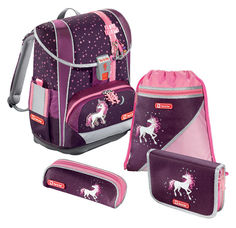 Ранец Step By Step Light2 Unicorn бордовый/розовый 4 предмета [00138503]