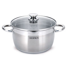 Кастрюля SUPRA Yumi SYS-N1843C, 2.2л, с крышкой, серебристый